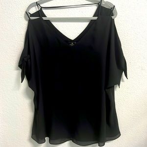 Worthington blouse with tie sleeves Size 0x